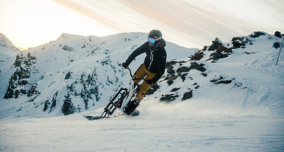 Ski biking, snow bikeing & snow kiteing in Obertauern